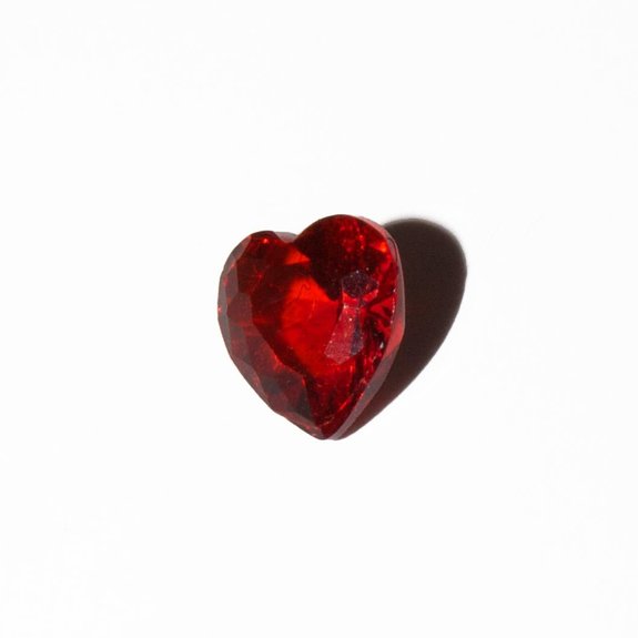 July birthstone heart 5mm floating locket charm - Click Image to Close